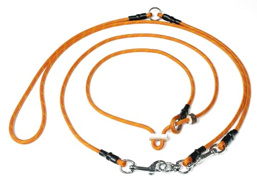 Mystique® Hunting Profi Umhängeleine 6mm S L:275cm Moxon mit Zugbegrenzung (orange-rot) von Mystique