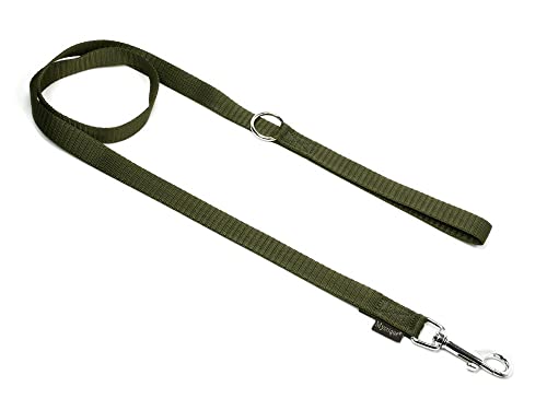 Mystique® Nylon Leine 20mm Khaki 1,5m mit HS von Mystique