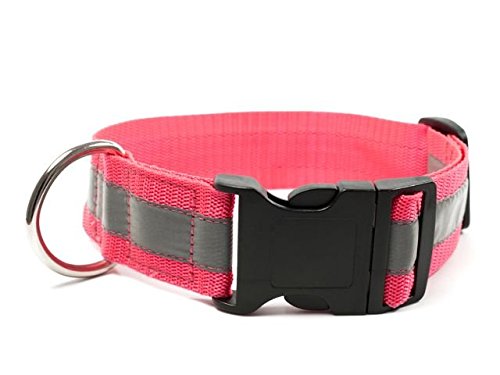 Mystique® Signalhalsband mit Klickverschluss 40mm neonpink 30-40cm von Mystique