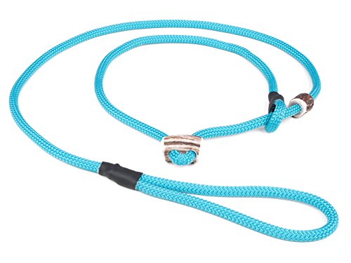 Mystique Field Trial Moxonleine 8mm 150cm türkisblau mit Zugbegrenzung von Mystique