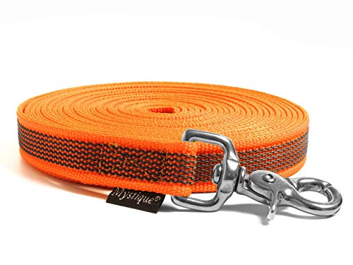Mystique Gummierte Schleppleine 20mm mit HS rostfreiem Scherenkarabinerhaken Neon orange 10m Mystique Gummierte Schleppleine 20mm mit HS rostfreiem Scherenkarabinerhaken Neon orange 10m von Mystique