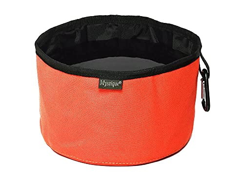 Mystique Reisetrinknapf Reisenapf mit Karabiner faltbar Faltnapf 2,0l (Reflex orange) von Mystique