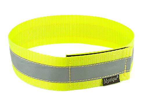 Mystique Signalhalsband mit Klettverschluss Reflexhalsband 60cm Neon gelb von Mystique