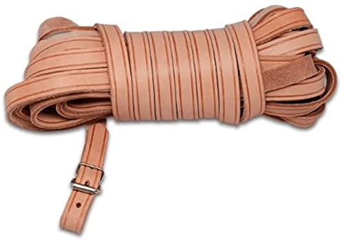 Schweißriemen Schweissleine Leder 10m natur 20mm Mystique von Mystique