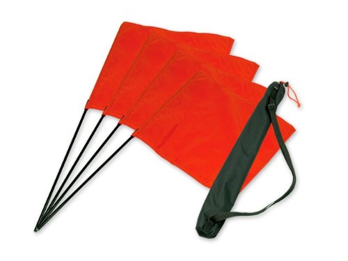 Square Flag Markingflag Markierungsflagge orange Set 3 Stk + Tasche von Mystique