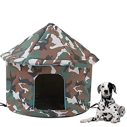 N/A/A Camouflage-Haus für Katzen, Katzenhöhle mit Dach aus wasserabweisendem Segeltuch, Nestunterstand für Haustiere, vier Jahreszeiten, Haus für Haustiere von N/A/A
