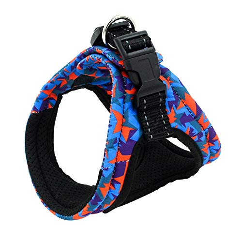 Hundegeschirr für kleine und mittelgroße Hunde, atmungsaktiv, verstellbar, bedruckt, Welpen-Weste, Geschirr, Outdoor-Hunde-Spaziergänge, Zubehör Hundegeschirr für kleine und mittelgroße Hunde, atmungsaktiv, verstellbar, bedruckt, Welpen-Weste, Geschirr, Outdoor-Hunde-Spaziergänge, Zubehör von N\A