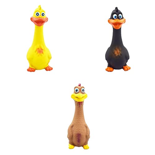 #N/A 3pcs Gummi Huhn Streich Spielzeug, Das Quietschendes Hundespielzeug Geschenk von #N/A