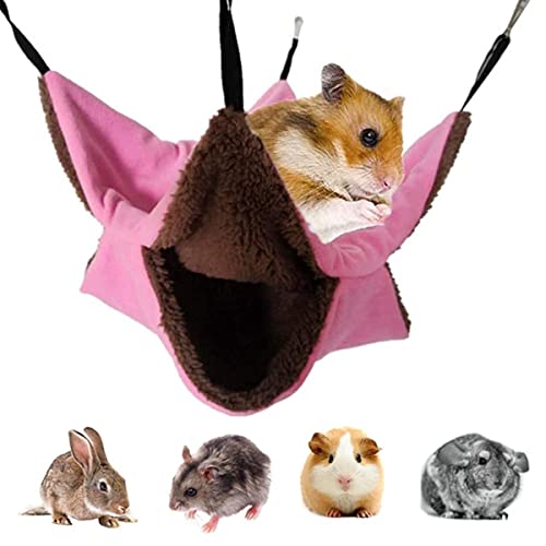 NA 2 kleine Haustier-Hängematten zum Aufhängen, warmes Bett für kleine Tiere, Hamster, Meerschweinchen von N\A