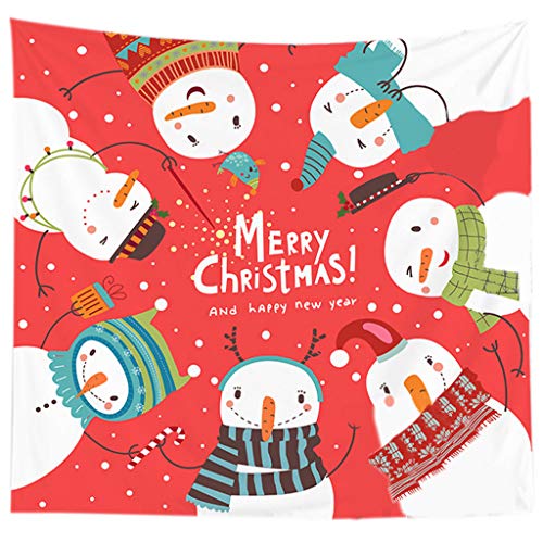NA Yinuiousory Weihnachtsdekorationen, Weihnachtsmotiv Wandteppich Weihnachtsmann Rot Wandbehang Decke Schlafzimmer Dekoration von N\A