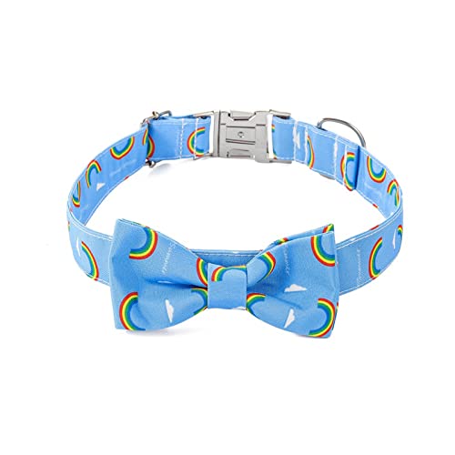 Weiches Hundehalsband Verstellbares Welpenhalsband mit Schnellverschluss-Schnalle Haustierhalsband mit Fliege für kleine Hunde von N\A