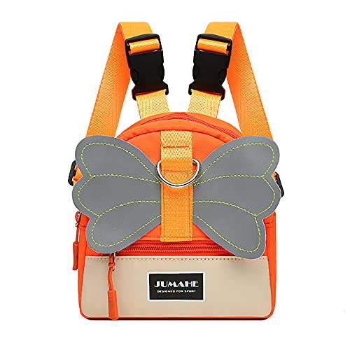 Hunderucksack Satteltasche, verstellbarer Rucksack für kleine Haustiere, Geschirr für Outdoor-Reisen, Wandern, Camping, Training (Orange) von N\C