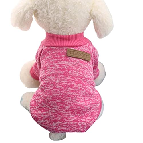 Welpen-Haustier-Pullover, Hund Katze Warmer Fleece-Haustiermantel für Welpen Pink S von N\C