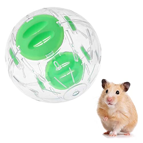 Hamster Gymnastikball，Pet Jogging Spielen Spielzeug Haustier Miniball kleine Tiere Aktivität Spielzeug Übung Ball Laufkugel für Hamster & Mäuse, Bewegung, Nagerspielzeug zum Laufen, Kunststoff,Grün von N\O