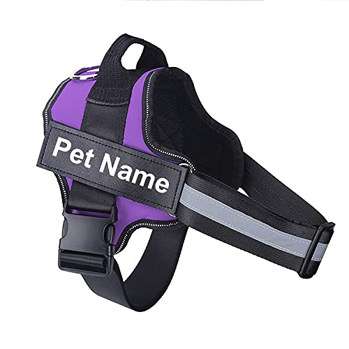 Hundegeschirr ohne Reißverschluss, reflektierend, atmungsaktiv, verstellbares Haustiergeschirrweste, mit ID-Patch, Outdoor-Spaziergänge, Hundebedarf, M, Lila Hundegeschirr ohne Reißverschluss, reflektierend, atmungsaktiv, verstellbares Haustiergeschirrweste, mit ID-Patch, Outdoor-Spaziergänge, Hundebedarf, M, Lila von N\O