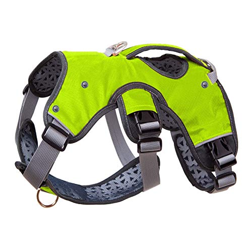 Trainingsweste für große Hunde Sicherheitsgurte für mittlere und große Hunde verstellbar Outdoor Schutz Sicherheitsgurt Halsbänder Puppet XL Grün von N\O