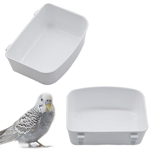2Pcs Vogel Badewanne Vogelbadewanne Vogelwanne - kleiner Feeder, Hängende Vogelfutternapf, Vogeltränke mit Haken, Geeignet für kleine Vögel, Papageien, Kanarienvögel, Weiß, 12,8 x 9,1 x 4,6cm 2Pcs Vogel Badewanne Vogelbadewanne Vogelwanne - kleiner Feeder, Hängende Vogelfutternapf, Vogeltränke mit Haken, Geeignet für kleine Vögel, Papageien, Kanarienvögel, Weiß, 12,8 x 9,1 x 4,6cm von Yxmohala