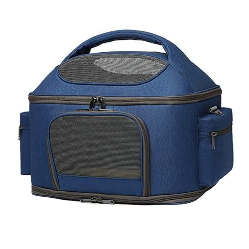 NP Faltbare Netz-Reisehandtasche für Katzen und Hunde, Haustier-Schultertasche, Haustier-Handtasche, kleine Hundetragetasche, Haustier-Reisetasche, Blau von N\P