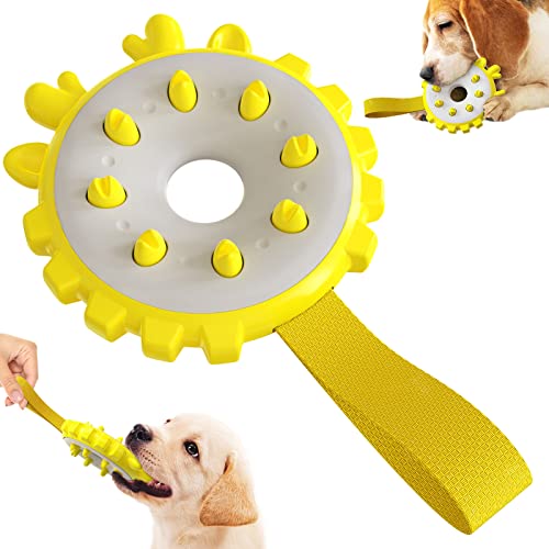 Energy Frisbee Hund Kauspielzeug Spielzeug Tauziehen Spielzeug Hund Molar Spielzeug Haustier Produkt Haustier Spielzeug Lindern Angstunterhaltung Geeignet für Kleine Mittlere und Große Hunde (Gelb) von N\W