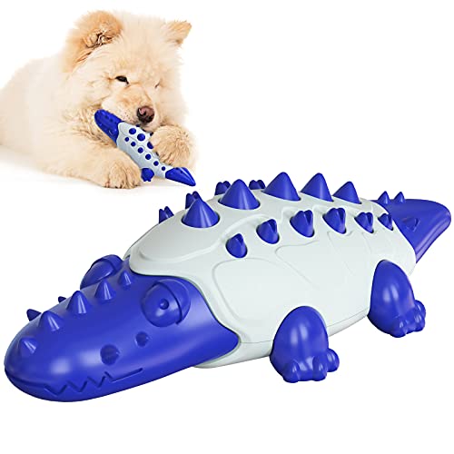 Gepanzertes Kauspielzeug in Krokodilform, für Hunde, Zahnschleifen und Kauen, Blau von N\W