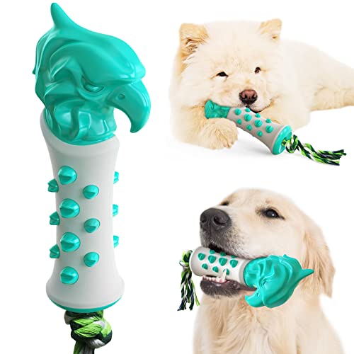Hawks Mace Shaped Dog Chew Toy Entertainment Function Improve IQ Relief Angst Remove Calculus Rub and Clean Teeth Pet Product Pet Toy (Türkis) von N\W
