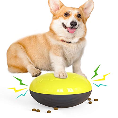 Indoor Sliding Sound Toy Chew Toy Food Dispensing Function Dog Toy with Sound Training Agility Relief Angst Pet Product Pet Toy Outdoor Saucer (Gelb) von N\W
