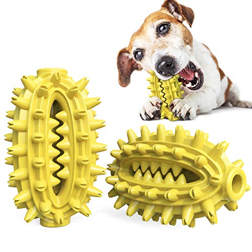 Kaktusförmiger Molar-Ball Kauball Wasser schwimmendes Spielzeug Haustierprodukt Haustierspielzeug Hundespielzeug für kleine, mittelgroße und große Hunde (gelb) von N\W