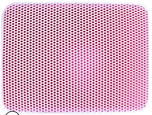 NW Katzenstreumatte doppelschichtige Wabenmatte Wasserdicht Urinfest Anti-Rutsch-Matte für Katzentoiletten Haustiermatte Hundematte (M 4050 cm, Pink) von N\W