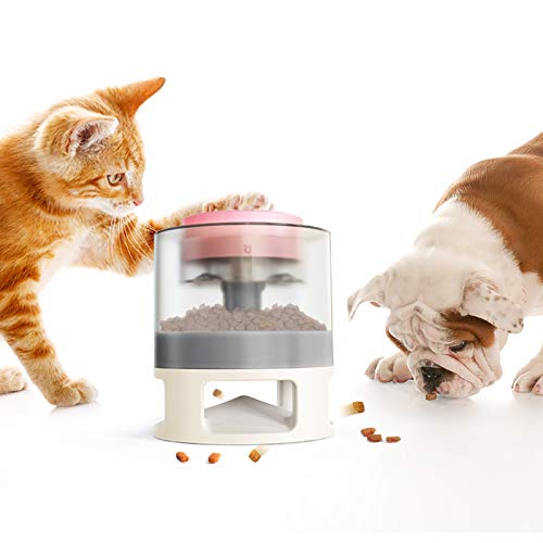 NW Circular Fun Feeder-B Style General for Dog and Cat Pet Toy Dog Toy Cat Toy (Rosa-Weiß) von N\W