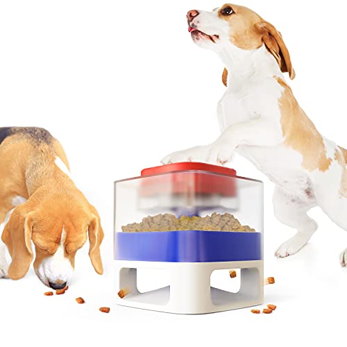 NW Quadratischer Futterspender A-Stil für Hunde und Katzen Hundespielzeug Katzenspielzeug Haustier Spielzeug (blau) von N\W