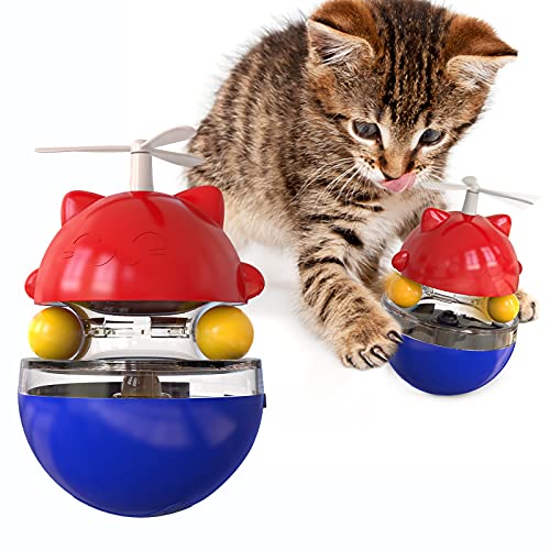 NW Whirlwind Fortune Katzenspielzeug Leckage Spielzeug Katzenspielzeug Training Beweglichkeit Verbesserung der IQ Lebensmitteldosierung Funktion Halten Sie sich in Gute Gesundheit Linderung Angst Haustier Produkt Haustier Spielzeug (American Blue) von N\W