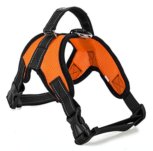 Dog Supplies Pet Dog Harness Collar Vest Dog Harness Pet Supplies Large Medium Small L Mesh Orange von N\X