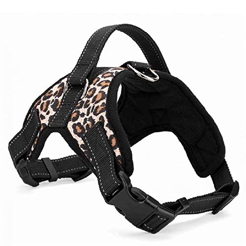 Hundebedarf Nylon Haustier Hundegeschirr Halsband Pet Supplies Große und Mittlere Größe Kleine Hunde Geschirr S Leopard von N\X