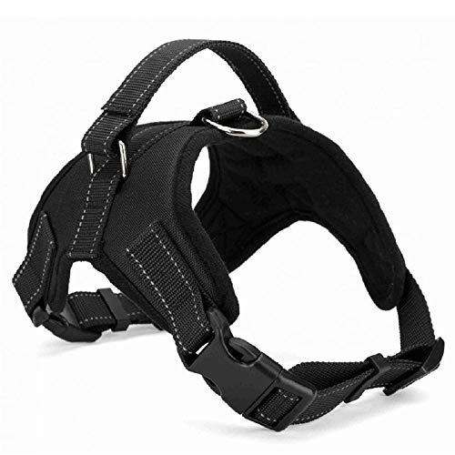 NX Dog Supplies Hundegeschirr, Halsband, Weste, Hundegeschirr, Haustierbedarf, für große und kleine Hunde, Größe L, Schwarz NX Dog Supplies Hundegeschirr, Halsband, Weste, Hundegeschirr, Haustierbedarf, für große und kleine Hunde, Größe L, Schwarz von N\X