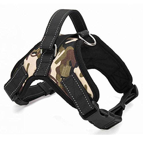 NX Hundehalsband, Leine, 4 Farben, S/M/L/XL, weich, verstellbar, Haustiergeschirr, Handgürtel, Weste, Halsband, Haustier-Hundeweste, Training, Größe XL, Armeegrün von N\X