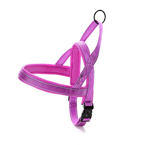 NX Quick Install Hundegeschirr, reflektierend, Haustiergeschirr, Weste, weiches Netzgewebe, atmungsaktiv, für kleine, mittelgroße und große Hunde, Haustier-Brustgurt, Größe L, Lila NX Quick Install Hundegeschirr, reflektierend, Haustiergeschirr, Weste, weiches Netzgewebe, atmungsaktiv, für kleine, mittelgroße und große Hunde, Haustier-Brustgurt, Größe L, Lila von N\X