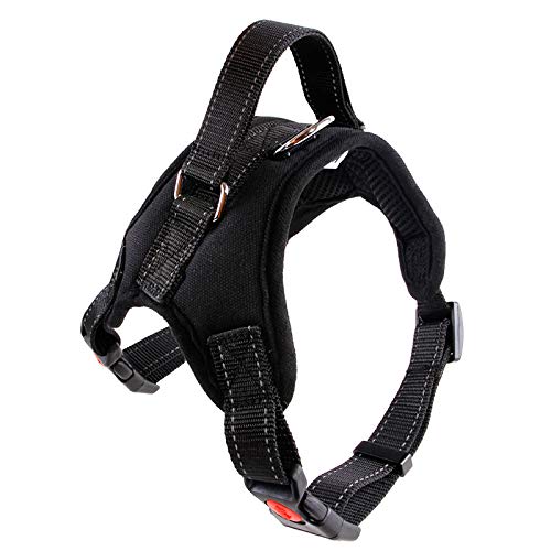 Pet Dog Harness Vest Reflective Belt Breathable Mesh Pet Dog Leash S/M/L/XL Dog Collar Accessory M Black von N\X