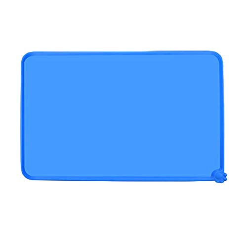 Futtermatte für Hunde und Katzen, Silikon, wasserdicht, rutschfest, 53,3 x 35,6 cm, Blau von N / A