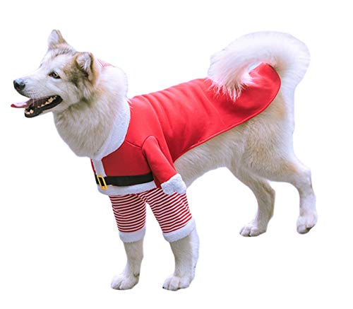 N / A Haustier Hund Weihnachten Kostüme, Plüsch Upstraight Kostüm Hund Abendkleid für Kleine, Mittlere Große Hunde-Bekleidung Cosplay Zubehör Weihnachten von Artist Unknown