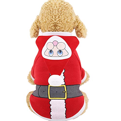 N / A Haustier-hundes Weihnachtskostüme, Weihnachtsmann-Kleidung Cosplay Zubehör für Kleine, Mittlere Hunde Outfits Hund Fancy Dress Weihnachten von N / A