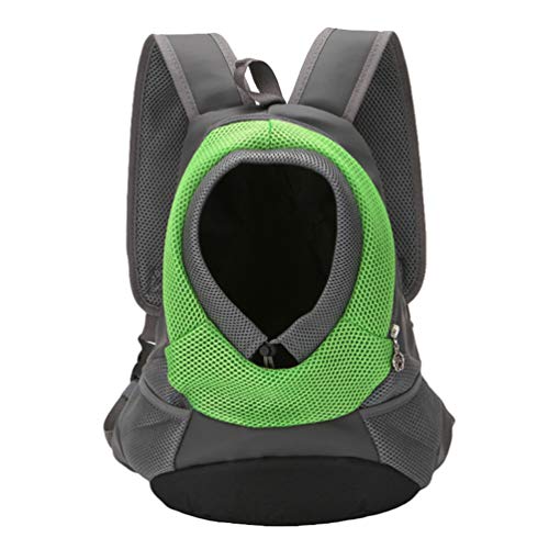 N / A Hundetragetasche Verstellbarer Welpenrucksack Hund Katzentragetasche für Kleine Haustiere im Freien (Grün, L) von N / A