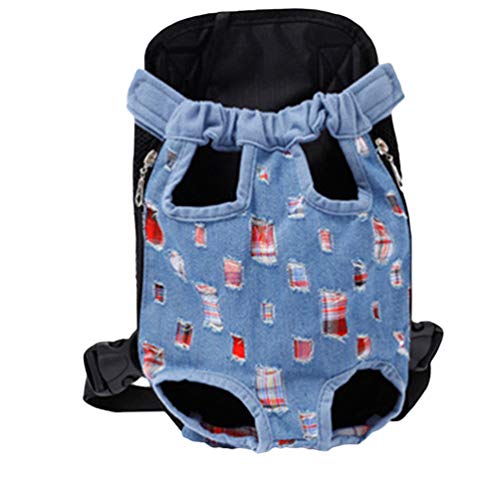 N / A Katzen Hunde Rucksack, Welpentierträger Vordertasche Rucksack, Atmungsaktiver Hundetragetaschen für Wanderungen im Freien (Stil#10, L) von N / A