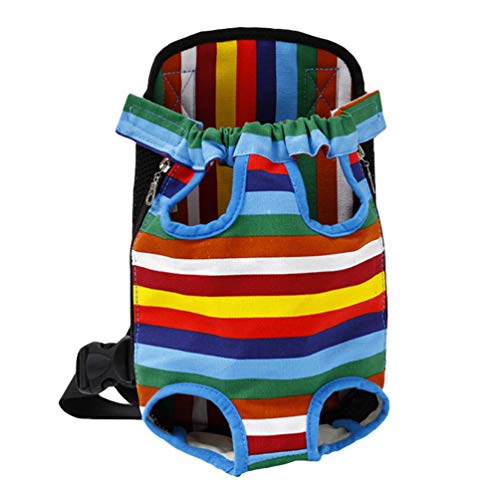 N / A Katzen Hunde Rucksack, Welpentierträger Vordertasche Rucksack, Atmungsaktiver Hundetragetaschen für Wanderungen im Freien (Stil#6, XL) von N / A