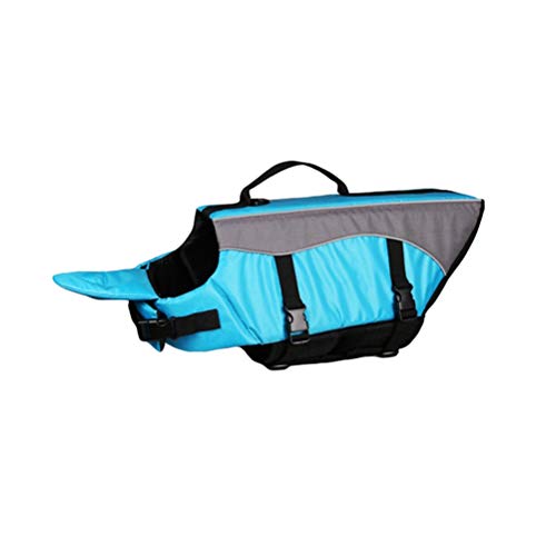 N / A Rettungsweste für Hunde Schwimmweste mit Reflektierenden Streifen und Rettungsgriff Wassersport Hundeschwimmweste - Himmelblau, XS von N / A