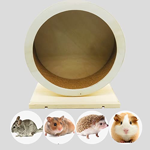 Allazone Hamster Holzlaufrad Holz Laufrad Spielzeug, Hamsterrad, Holzübungsrad für Rennmäuse, Chinchillas, Mäuse und Andere Kleine Tiere von Allazone