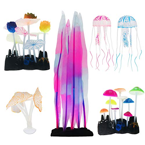 Cayway 6 Stück Aquarium Wasserpflanzen Leuchtende Aquarium Dekoration Aquarium Dekoration Künstliche Quallen Künstliche Glühende Silikon Pilz for Aquarium Simulation Silikon Hydroponic Plants Cayway 6 Stück Aquarium Wasserpflanzen Leuchtende Aquarium Dekoration Aquarium Dekoration Künstliche Quallen Künstliche Glühende Silikon Pilz for Aquarium Simulation Silikon Hydroponic Plants von Cayway