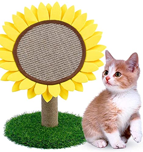N Kratzpfosten für Katzen, Sonnenblumenkratzer, Katzenspielzeug, Kletterturm, Zubehör für Haustiere von N - A