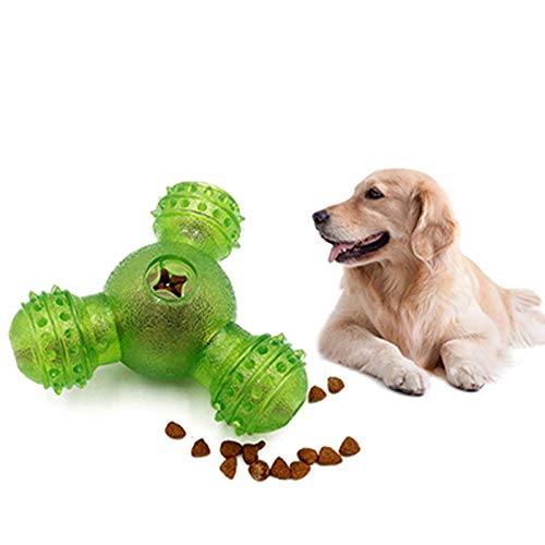 N-B 2 Stück Hunde-Kauspielzeug, interaktives Haustier-Snack-Spender, auslaufendes Essen, Molaren-Trainingswerkzeuge, Goodfor Zahnreinigung, Spielen im Freien von N-B