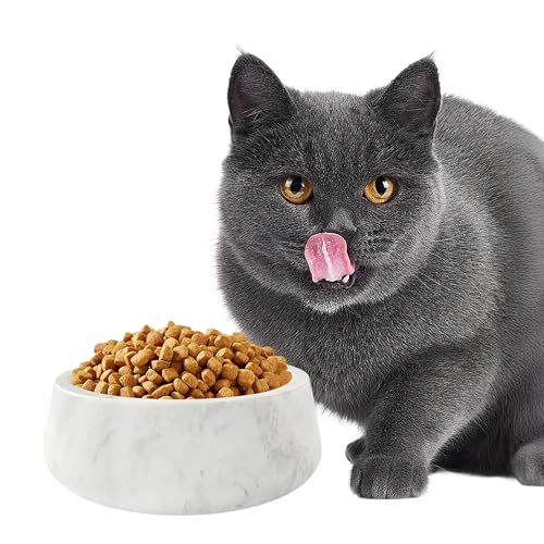 N NANSHOP Stilvoller Marmor-Hundenapf mit großem Fassungsvermögen für kleine und mittlere Hunde, Schalen für Futter und Wasser, Haustierfutterschalen-Set, robust und langlebig, Geschenke für von N NANSHOP