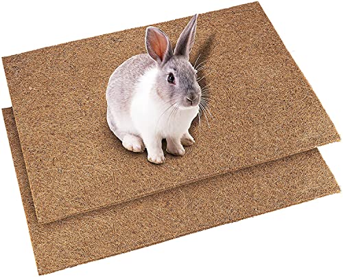 Nagerteppich aus Kokosfasern, 60 x 40cm, extra dick und rutschfest, für alle Kleintiere, Nagermatte Nager-Teppich Bodenabdeckung (2 Stück) von N Nagerteppich.de